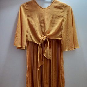 Mustard Yellow Flowy Dress